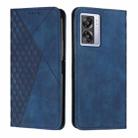 Diamond Splicing Skin Feel Magnetic Leather Phone Case For OPPO A57 5G/Realme V23/A77 5G/A57 4G Global/A57e 4G Global/A57s 4G Global/A77 4G Global/OnePlus Nord N20 SE 4G Global(Blue) - 1