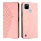 For Realme C21Y/C25Y Diamond Splicing Skin Feel Magnetic Leather Phone Case(Rose Gold) - 1