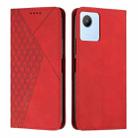 For Realme C30 4G Diamond Splicing Skin Feel Magnetic Leather Phone Case(Red) - 1