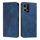 For OPPO Reno7 4G Global/F21 Pro 4G Diamond Splicing Skin Feel Magnetic Leather Phone Case(Blue) - 1