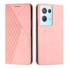 For OPPO Reno8 Pro+ 5G/Reno8 Pro 5G Global Diamond Splicing Skin Feel Magnetic Leather Phone Case(Rose Gold) - 1