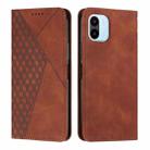 For Xiaomi Redmi A1 Diamond Splicing Skin Feel Magnetic Leather Phone Case(Brown) - 1