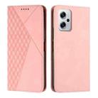 For Xiaomi Redmi Note 11T Pro 5G/Note 11T Pro+ 5G/Xiaomi Poco X4 GT Diamond Splicing Skin Feel Magnetic Leather Phone Case(Rose Gold) - 1