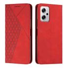 For Xiaomi Redmi Note 11T Pro 5G/Note 11T Pro+ 5G/Xiaomi Poco X4 GT Diamond Splicing Skin Feel Magnetic Leather Phone Case(Red) - 1