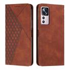 For Xiaomi 12T/12T Pro/Redmi K50 Ultra Diamond Splicing Skin Feel Magnetic Leather Phone Case(Brown) - 1