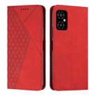 For Xiaomi Poco M4 5G Diamond Splicing Skin Feel Magnetic Leather Phone Case(Red) - 1