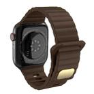 Breathable Skin-friendly Silicone Watch Band For Apple Watch Ultra 49mm / Series 8&7 45mm / SE   2&6&SE&5&4 44mm / 3&2&1 42mm(Brown) - 1