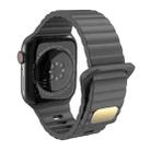 Breathable Skin-friendly Silicone Watch Band For Apple Watch Ultra 49mm / Series 8&7 45mm / SE   2&6&SE&5&4 44mm / 3&2&1 42mm(Grey) - 1