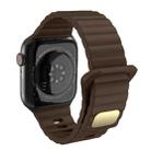Breathable Skin-friendly Silicone Watch Band For Apple Watch Series 8&7 41mm / SE 2&6&SE&5&4 40mm /   3&2&1 38mm(Brown) - 1