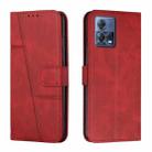 For Motorola Moto S30 Pro 5G/Edge 30 Fusion 5G Stitching Calf Texture Buckle Leather Phone Case(Red) - 1