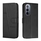 For Motorola Moto X30 Pro 5G/Edge 30 Ultra 5G Stitching Calf Texture Buckle Leather Phone Case(Black) - 1