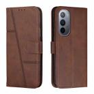 For Motorola Moto X30 Pro 5G/Edge 30 Ultra 5G Stitching Calf Texture Buckle Leather Phone Case(Brown) - 1