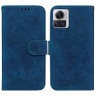 For Motorola Moto X30 Pro 5G / Edge 30 Ultra Butterfly Rose Embossed Leather Phone Case(Blue) - 1