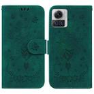 For Motorola Moto X30 Pro 5G / Edge 30 Ultra Butterfly Rose Embossed Leather Phone Case(Green) - 1