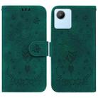 For Realme C30 Butterfly Rose Embossed Leather Phone Case(Green) - 1