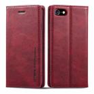 For iPhone SE 2022 / SE 2020 / 8 / 7 LC.IMEEKE RFID Anti-theft Leather Phone Case(Red) - 1