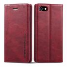 For iPhone 8 Plus / 7 Plus LC.IMEEKE RFID Anti-theft Leather Phone Case(Red) - 1