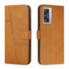 Stitching Calf Texture Buckle Leather Phone Case For OPPO A57 5G/Realme V23/A77 5G/A57 4G Global/A57e 4G Global/A57s 4G Global/A77 4G Global/OnePlus Nord N20 SE 4G Global(Yellow) - 1