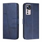 For Xiaomi 12T/12T Pro/Redmi K50 Ultra Stitching Calf Texture Buckle Leather Phone Case(Blue) - 1