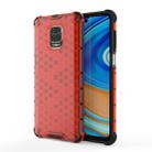 For Xiaomi Redmi Note 9 Pro Shockproof Honeycomb PC + TPU Protective Case(Red) - 1