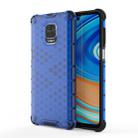 For Xiaomi Redmi Note 9 Pro Max Shockproof Honeycomb PC + TPU Protective Case(Blue) - 1