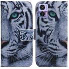 For Motorola Edge 30 Neo / Edge 30 Lite Coloured Drawing Leather Phone Case(Tiger) - 1