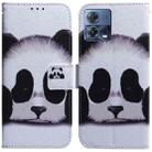 For Motorola Moto S30 Pro 5G / Edge 30 Fusion Coloured Drawing Leather Phone Case(Panda) - 1