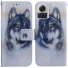 For Motorola Moto X30 Pro 5G / Edge 30 Ultra Coloured Drawing Leather Phone Case(White Wolf) - 1