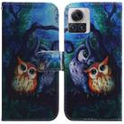 For Motorola Moto X30 Pro 5G / Edge 30 Ultra Coloured Drawing Leather Phone Case(Oil Painting Owl) - 1