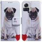 For Motorola Moto X30 Pro 5G / Edge 30 Ultra Coloured Drawing Leather Phone Case(Pug) - 1