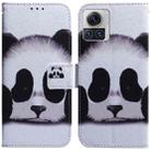 For Motorola Moto X30 Pro 5G / Edge 30 Ultra Coloured Drawing Leather Phone Case(Panda) - 1