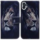 For Nothing Phone 1 Coloured Drawing Leather Phone Case(Lion) - 1