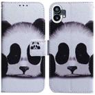 For Nothing Phone 1 Coloured Drawing Leather Phone Case(Panda) - 1