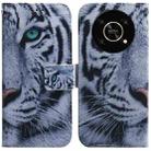 For Honor X9 / X9 5G Coloured Drawing Leather Phone Case(Tiger) - 1