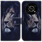 For Honor X9 / X9 5G Coloured Drawing Leather Phone Case(Lion) - 1