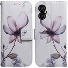 For Xiaomi Poco M4 5G Coloured Drawing Leather Phone Case(Magnolia) - 1