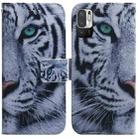 For Xiaomi Redmi Note 11T Pro / 11T Pro+ 5G Coloured Drawing Leather Phone Case(Tiger) - 1