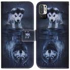 For Xiaomi Redmi Note 11T Pro / 11T Pro+ 5G Coloured Drawing Leather Phone Case(Wolf and Dog) - 1