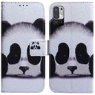 For Xiaomi Redmi Note 11T Pro / 11T Pro+ 5G Coloured Drawing Leather Phone Case(Panda) - 1