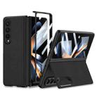 For Samsung Galaxy Z Fold4 GKK Integrated Ultra-thin Folding Leather Phone Case with Stand(Black) - 1