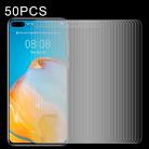 50 PCS 0.26mm 9H Surface Hardness 2.5D Explosion-proof Tempered Glass Non-full Screen Film For Huawei P40 - 1