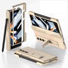 For Samsung Galaxy Z Fold4 GKK Integrated Magnetic Folding Phone Case with Pen Slot(Champagne Gold) - 1