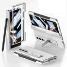 For Samsung Galaxy Z Fold4 GKK Integrated Magnetic Folding Phone Case with Pen Slot(Silver) - 1