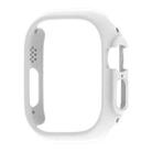 For Apple Watch Ultra 49mm PC Hollow Electroplating Protective Case(White) - 1