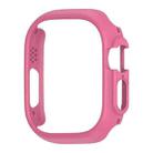 For Apple Watch Ultra 49mm PC Hollow Electroplating Protective Case(Pink) - 1