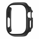 For Apple Watch Ultra 49mm PC Hollow Electroplating Protective Case(Black) - 1