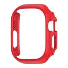 For Apple Watch Ultra 49mm PC Hollow Electroplating Protective Case(Red) - 1