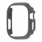 For Apple Watch Ultra 49mm PC Hollow Electroplating Protective Case(Grey) - 1