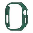 For Apple Watch Ultra 49mm PC Hollow Electroplating Protective Case(Dark Green) - 1