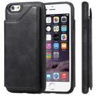 For iPhone 6 Shockproof Calf Texture Protective Case with Holder & Card Slots & Frame(Black) - 1